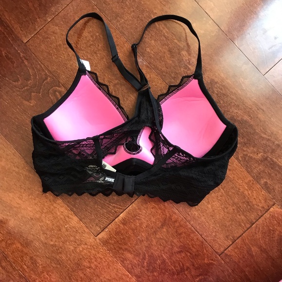 NEW Victoria Secret black lace Razorback bra - Picture 2 of 4